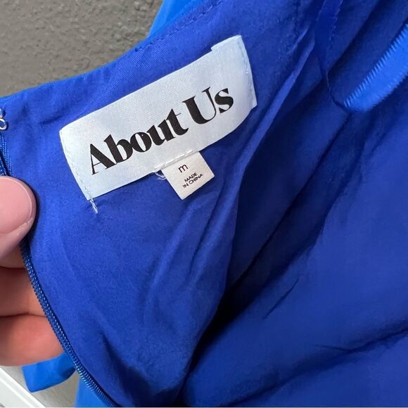 *marks* NWOT Revolve x About Us Rose Halter Dress in Cobalt | Size M - Picture 8 of 11